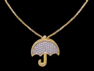gargantilha guarda chuva com micro zirconias