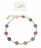 PULSEIRA OLHO GREGO PEQUENO COM 10 PEÇAS.